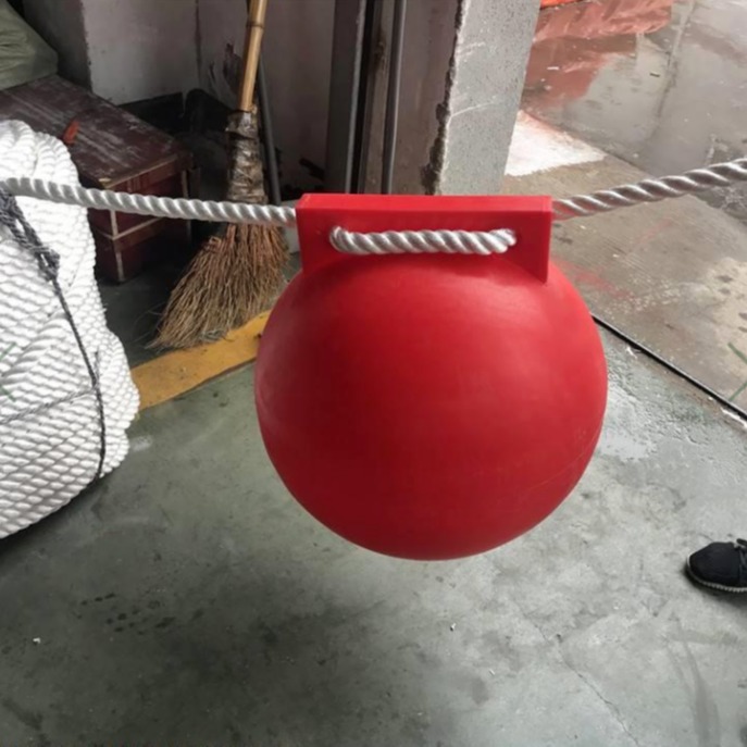 浙江宁波 湖面警示漂浮式界标 浮球喷字警示标志直径1m塑料浮球