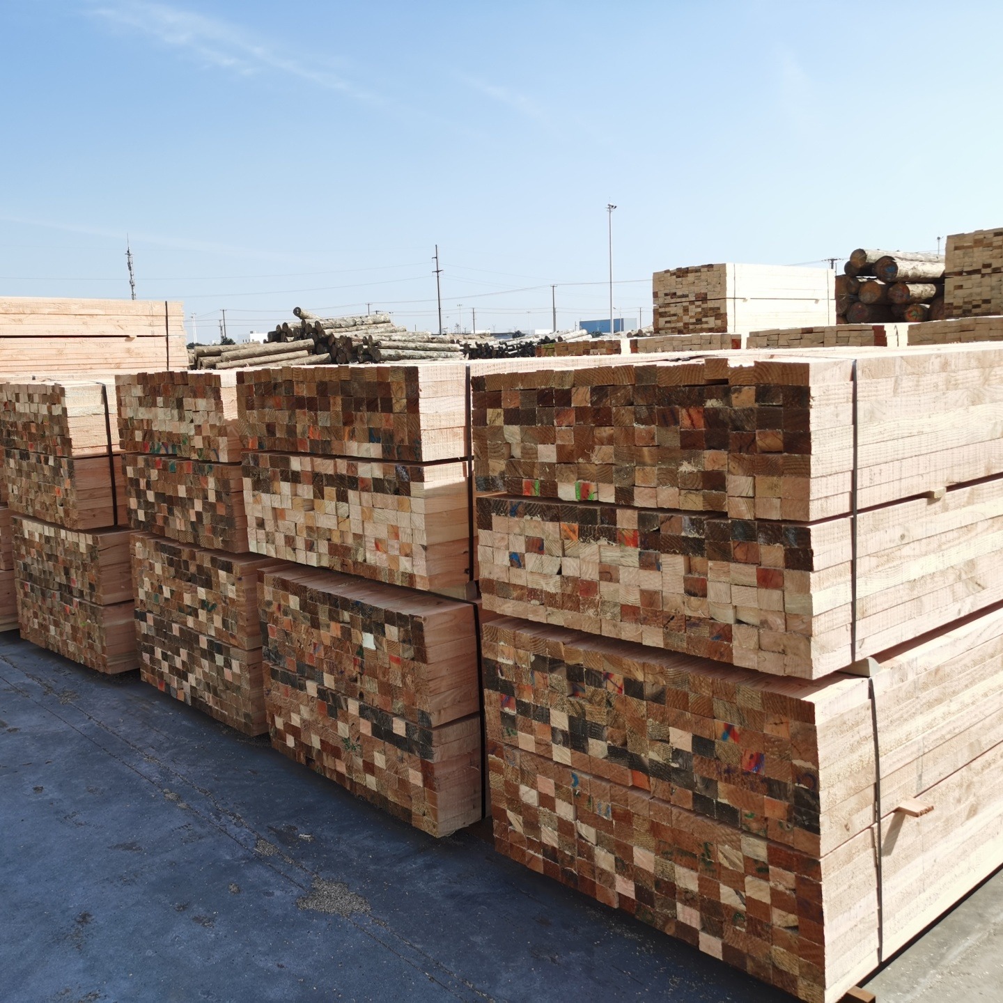 万家木业 建筑松木木方 松木方料价格 轨道用方木