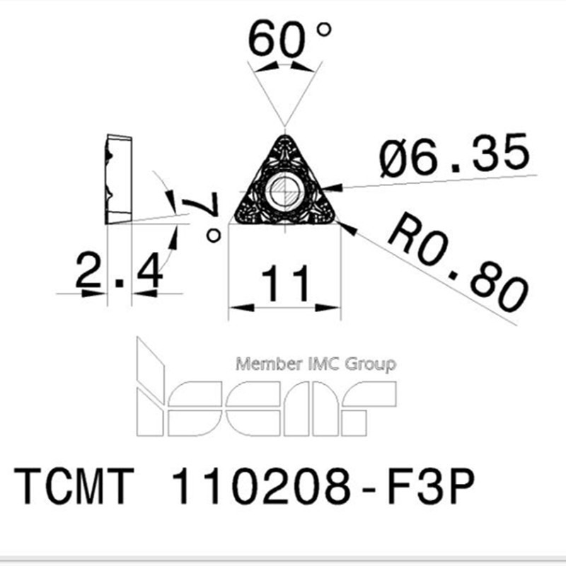 特价批发伊斯卡刀片 内孔刀片 TCMT 110208-F3P IC807/830