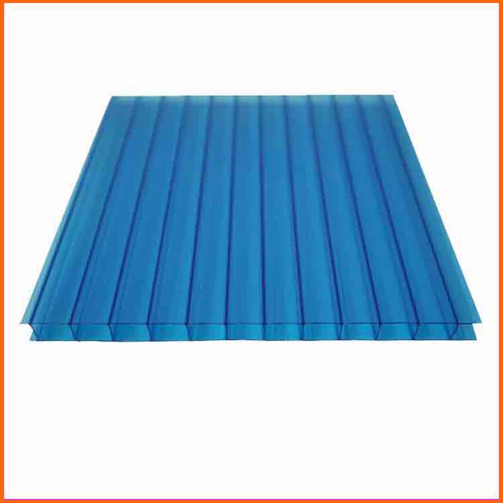 矿区雨棚PC阳光板 锦州8毫米厚中空阳光板 湖蓝色卡布隆阳光板价格图片