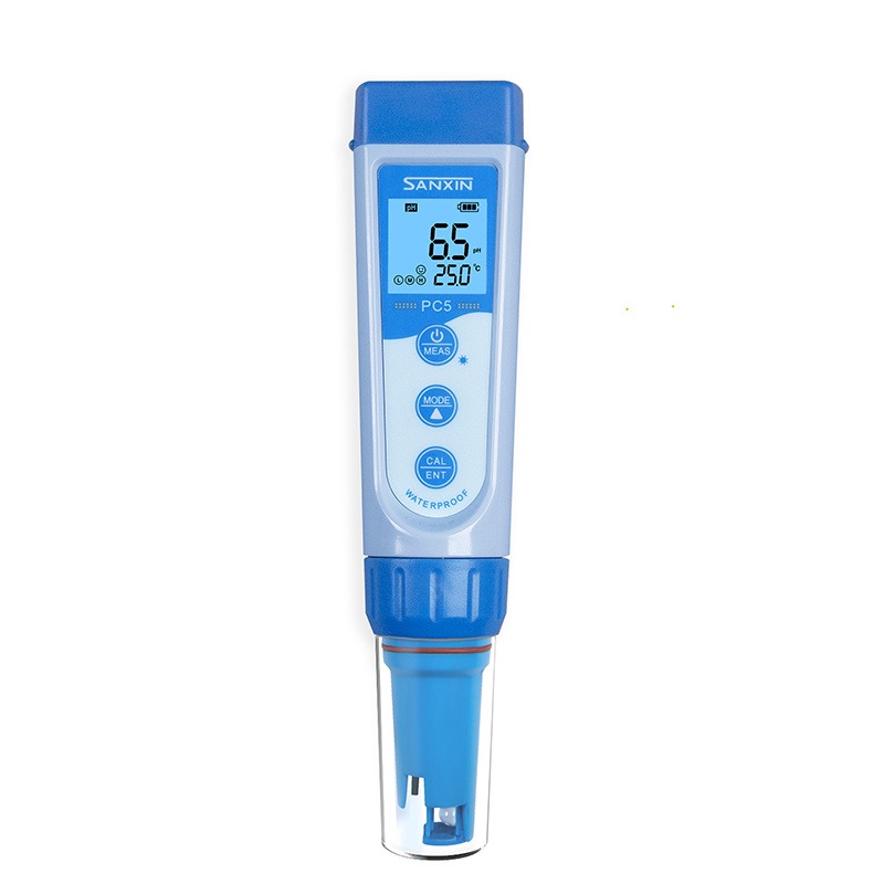 PC5 功能型多参数笔式计，水溶液pH和电导率/TDS/盐度温度测试仪