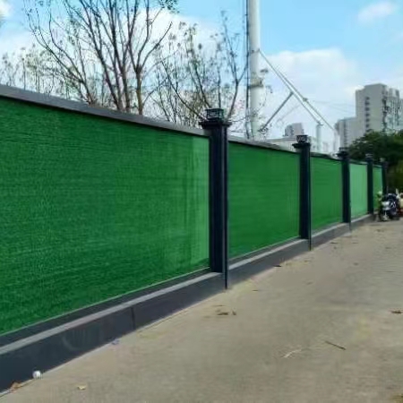 耀江小区工地工程钢结构装配式安全防护围挡板围栏绿色 白色