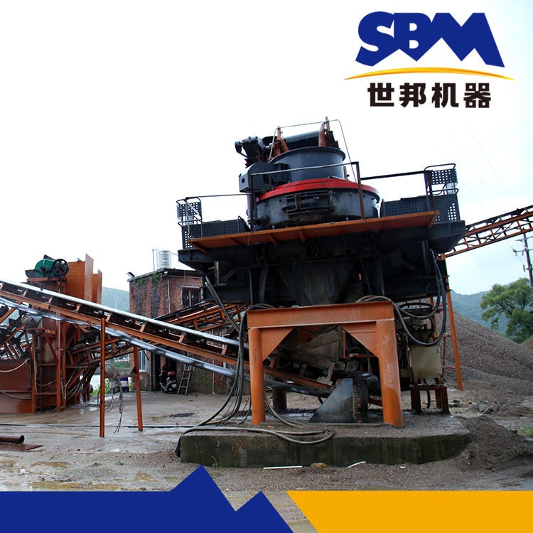 上海世邦大型石英石制砂设备 50吨石英石加工机制砂设备图片