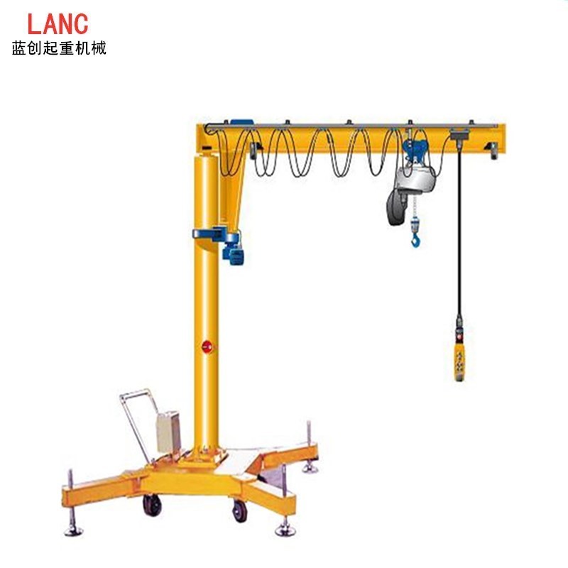 厂家直销工业用电动移动悬臂吊0.5吨立柱式悬臂起重机示例图5