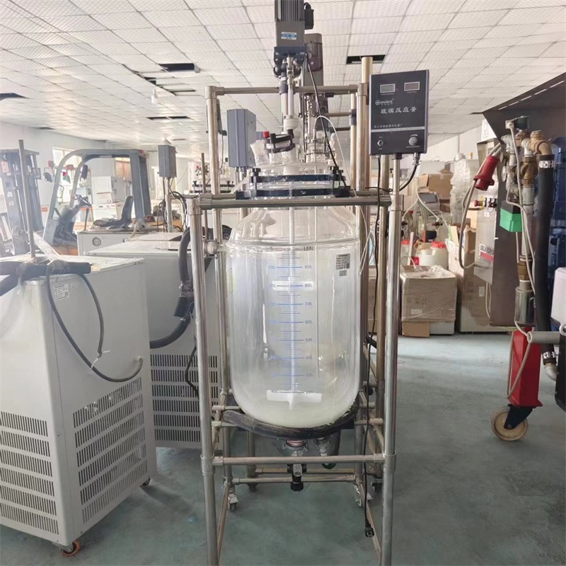 出售二手实验室真空搅拌反应器 蒸馏萃取反应釜 双层玻璃反应釜 建功回收