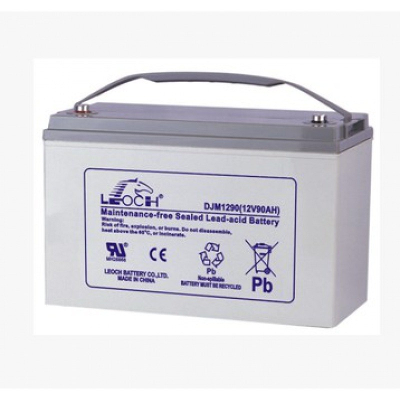 理士蓄电池DJM1290S LEOCH免维护铅酸电池12V90AH EPS系统备用电源