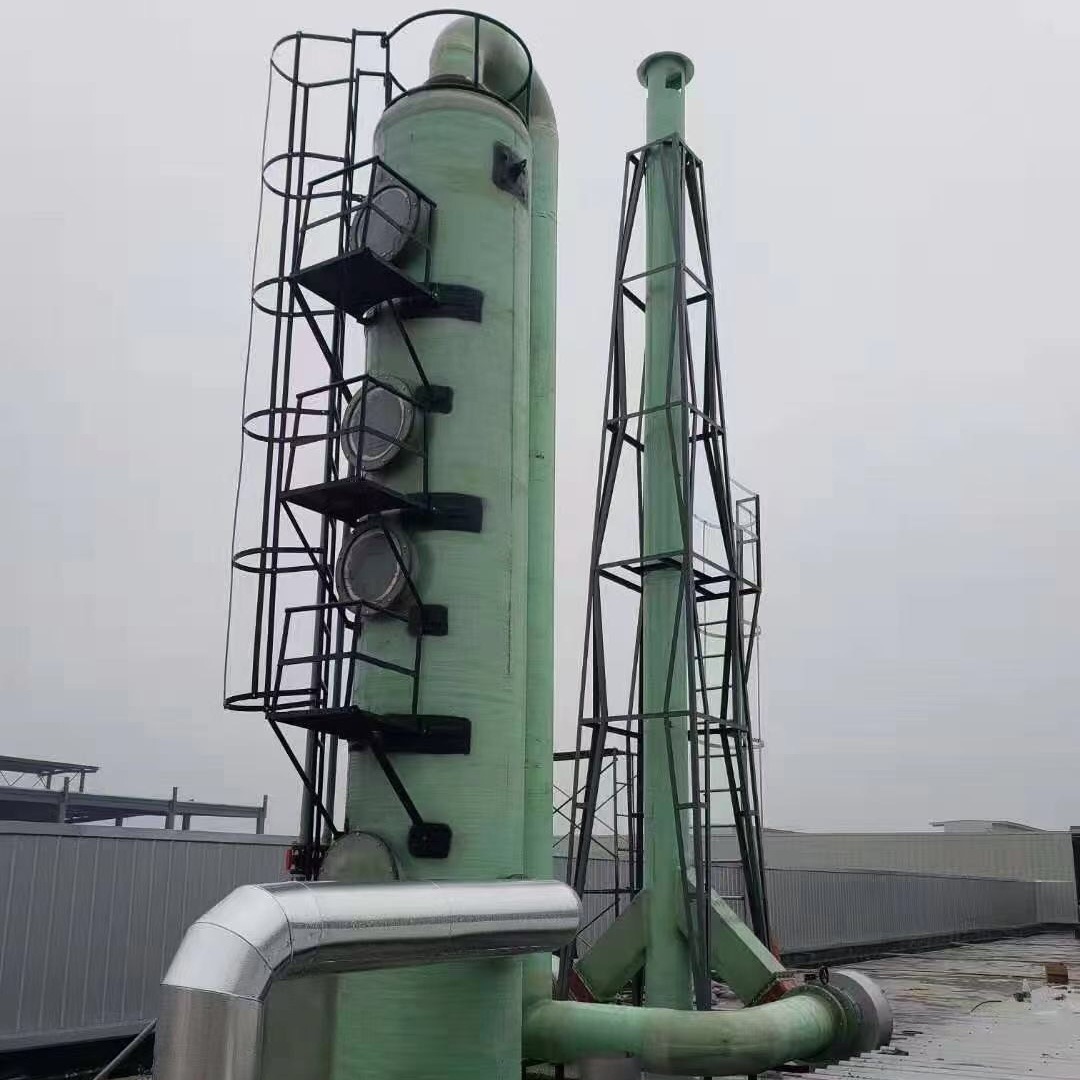 玻璃钢脱硫塔厂家 水膜净化塔 电厂废气处理塔 脱硫塔改造
