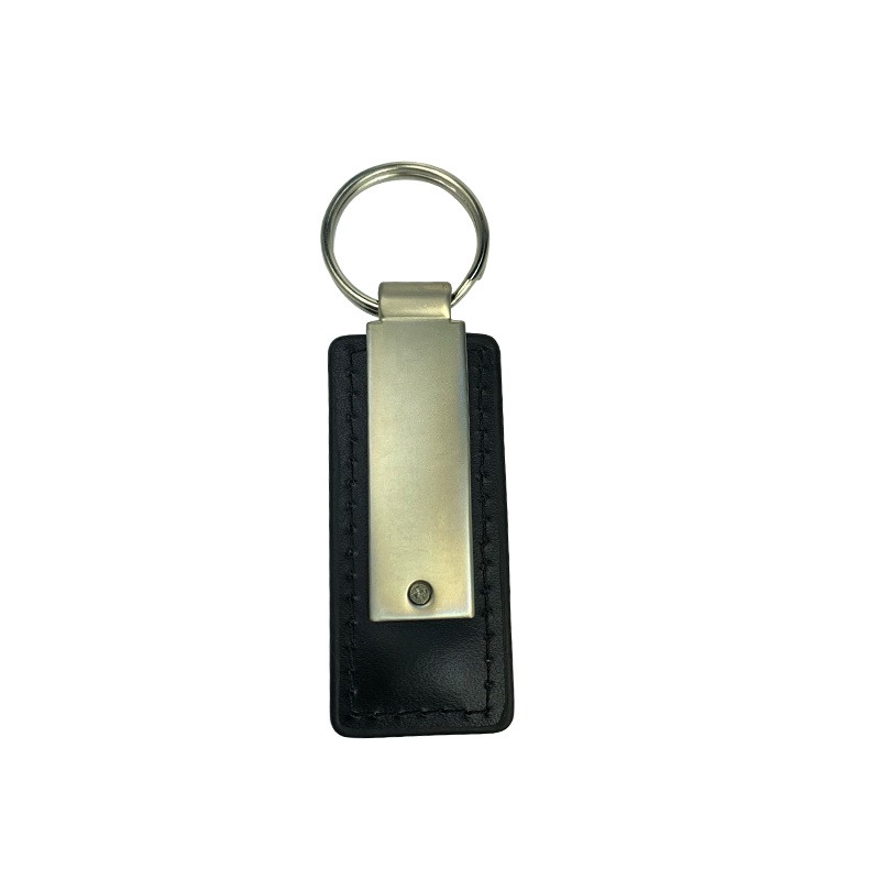 锌合金金属皮革创意促销挂件广告礼品钥匙扣工厂定制简约钥匙挂饰嘟美娜钥匙扣