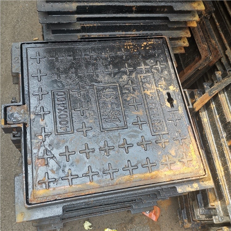 铸铁双重井盖 600600 排水沟盖板常用 A15过行人 宜宾污水重型铸铁盖板