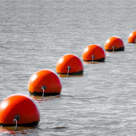 水域隔离浮球红色塑料浮球水面标记塑料浮球定做图片