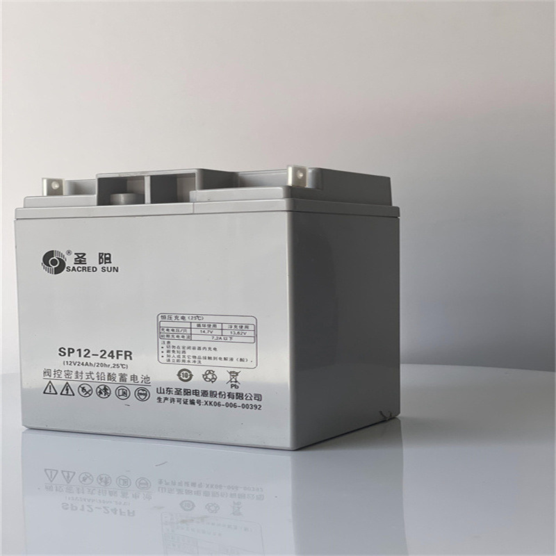 圣阳电池SP12-24 铅酸免维护12v24ah机房设备专用电池图片