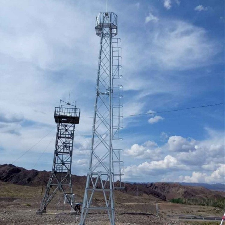定制设计山顶防火监控塔 15米边防监控塔 河道环保监测塔  泰翔 质保30年