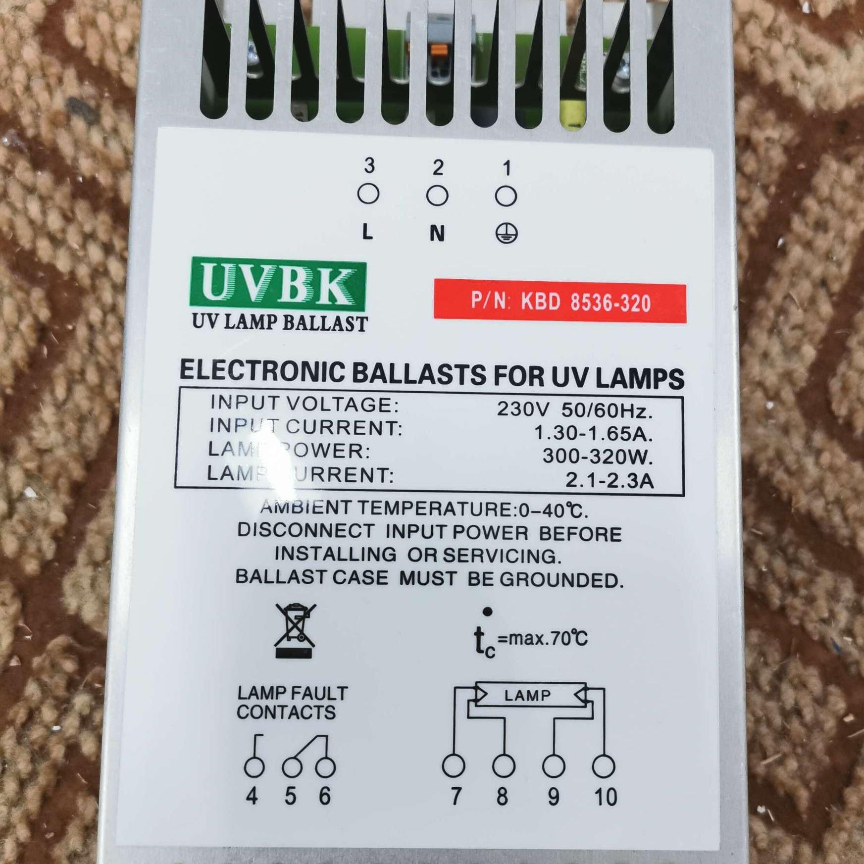 UVBK 水处理镇流器-320W紫外线消毒灯管镇流器-污水处理厂镇流器整流器 电子镇流器
