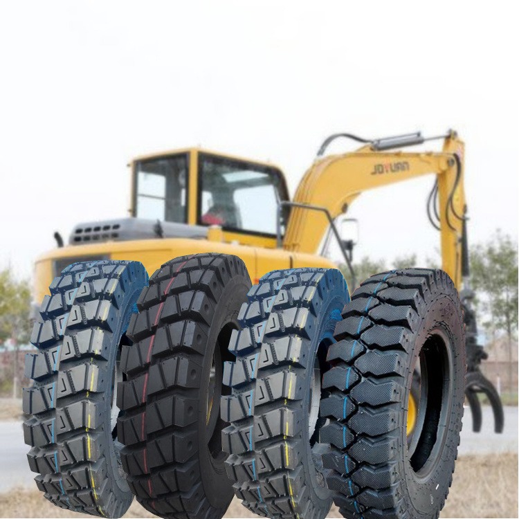 小型轮式挖掘机轮胎7.50-16可装空调微型四驱家用轮胎6.00-14 6.50-16多功能挖机可换破碎锤挖机轮胎