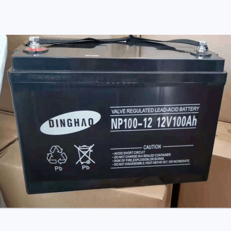 DINGHAO阀控式铅酸电池NP100-12鼎好12V100AH机房通信油田蓄电池