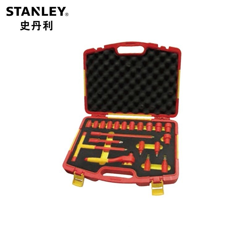 史丹利工具20件12.5MM系列绝缘工具组套3/8寸棘轮扳手套筒STMT75886  STANLEY工具
