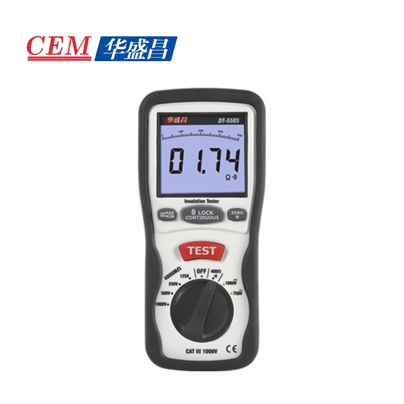 CEM华盛昌DT-5500/5505绝缘电阻测试仪兆欧表欧姆表电阻表