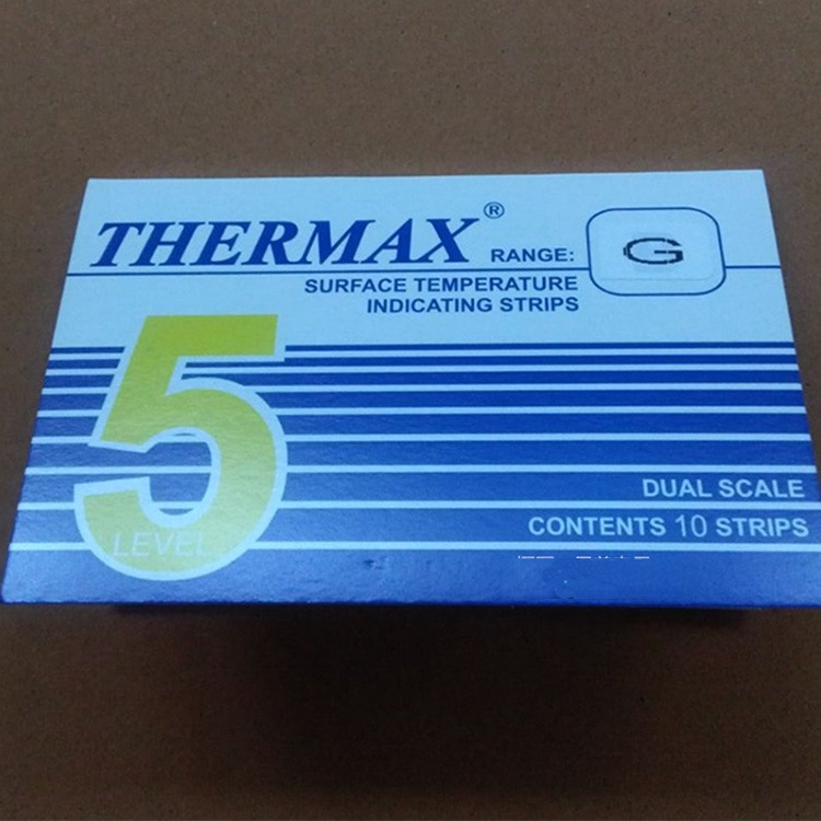 英国THERMAX 测温纸5格G温度热敏试纸 188-210℃一次性感温贴纸