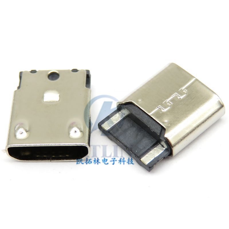 micro 5pin USB公头 焊线式 带PCB板 加长款 MICRO 5p公头