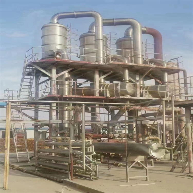 建功二手三效强制循环蒸发器 结晶装置工业污水处理 高盐废水蒸发器