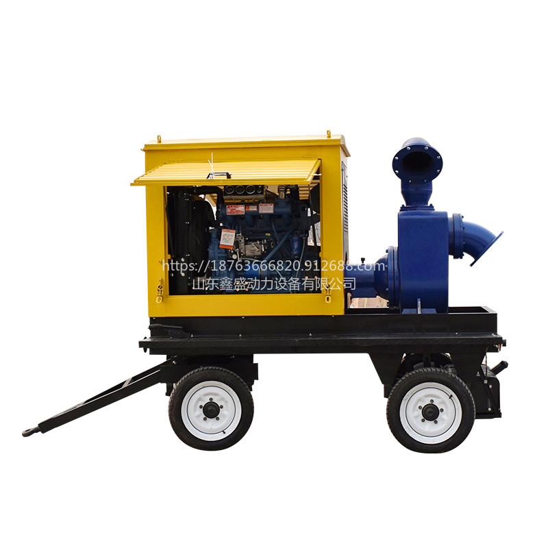 固定式水泵机组柴油机自吸泵流量300m³/h 扬程20米